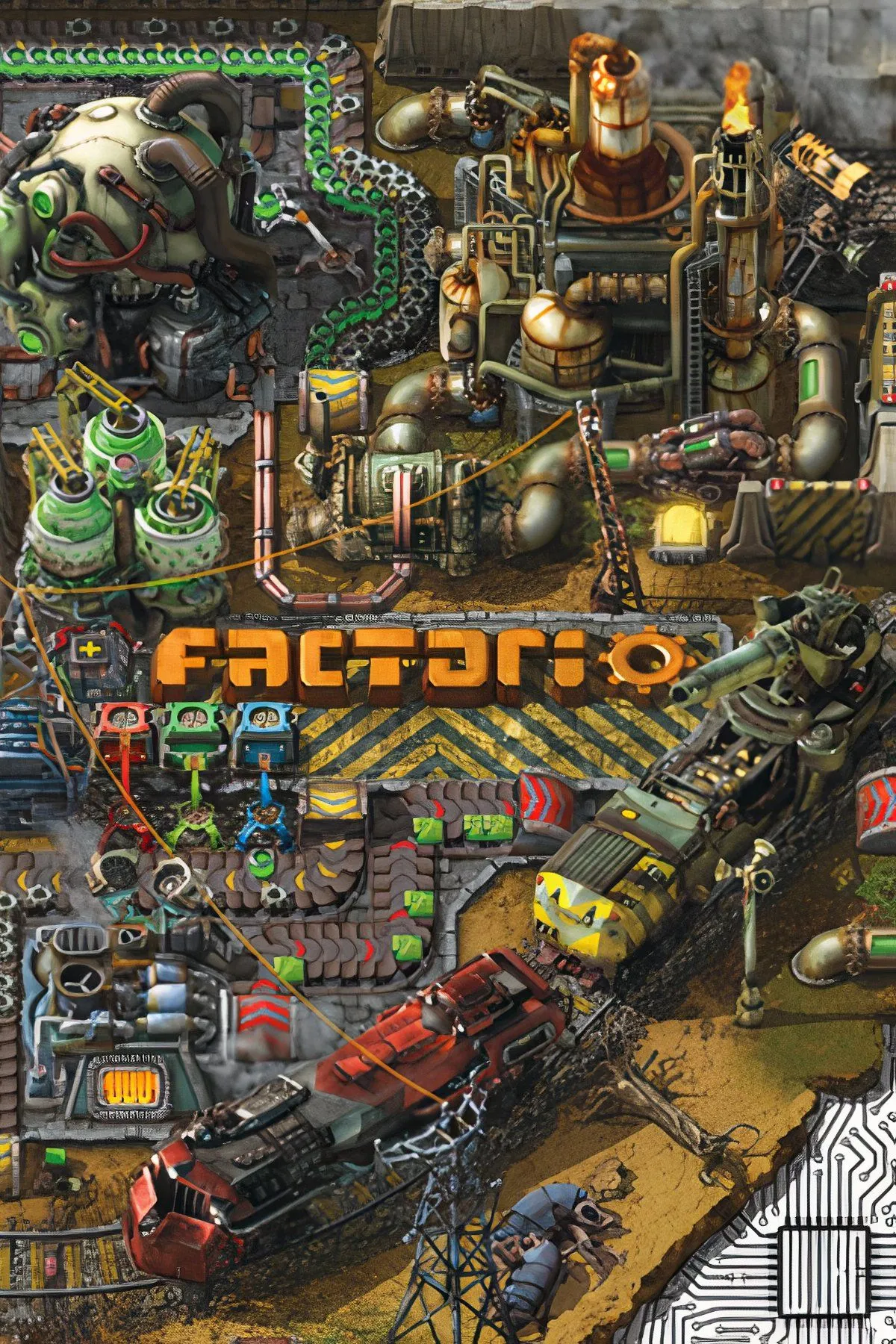 Nhà máy tự động hóa phức tạp trong Factorio, game quản lý và xây dựng căn cứ