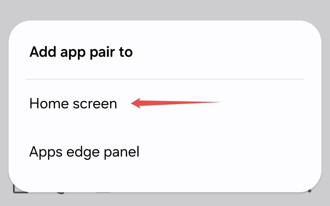 Thêm cặp ứng dụng vào màn hình chính điện thoại Samsung Galaxy