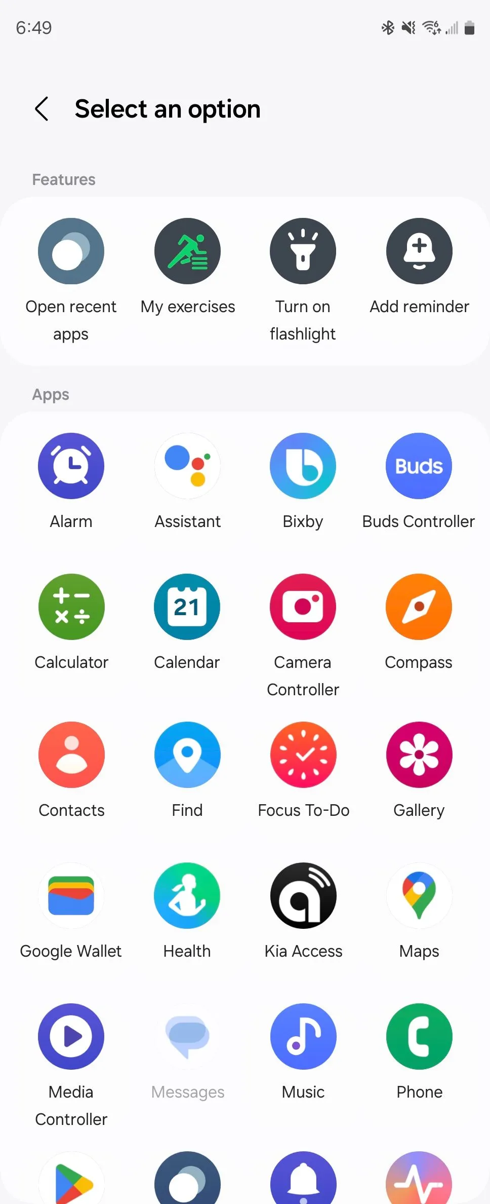 Thiết lập ứng dụng mở nhanh bằng cử chỉ gõ cửa trong ứng dụng Samsung Wearable
