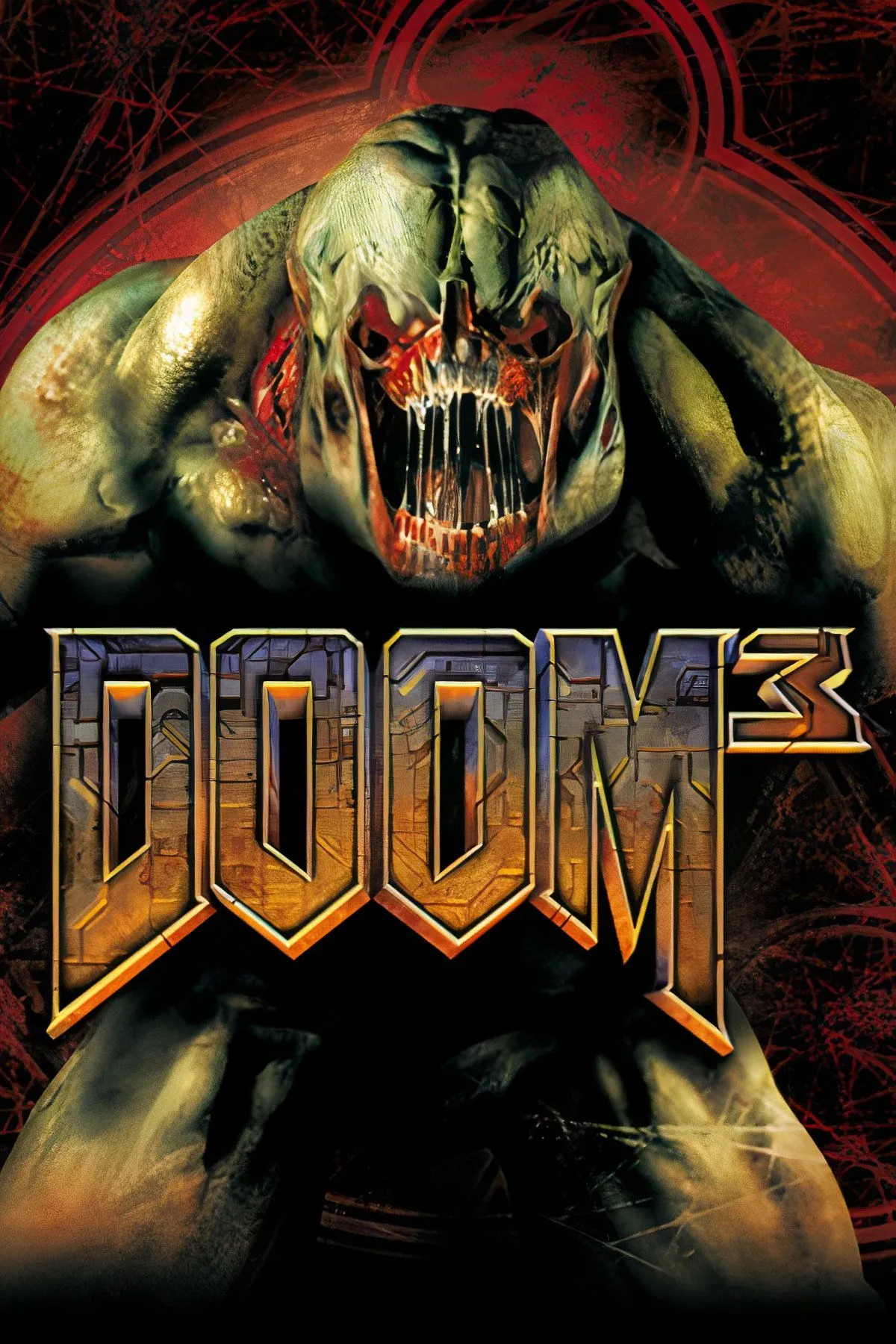 Cảnh game Doom 3 với không khí u ám, môi trường chi tiết, chạy mượt mà trên Mac nhờ dhewm3.