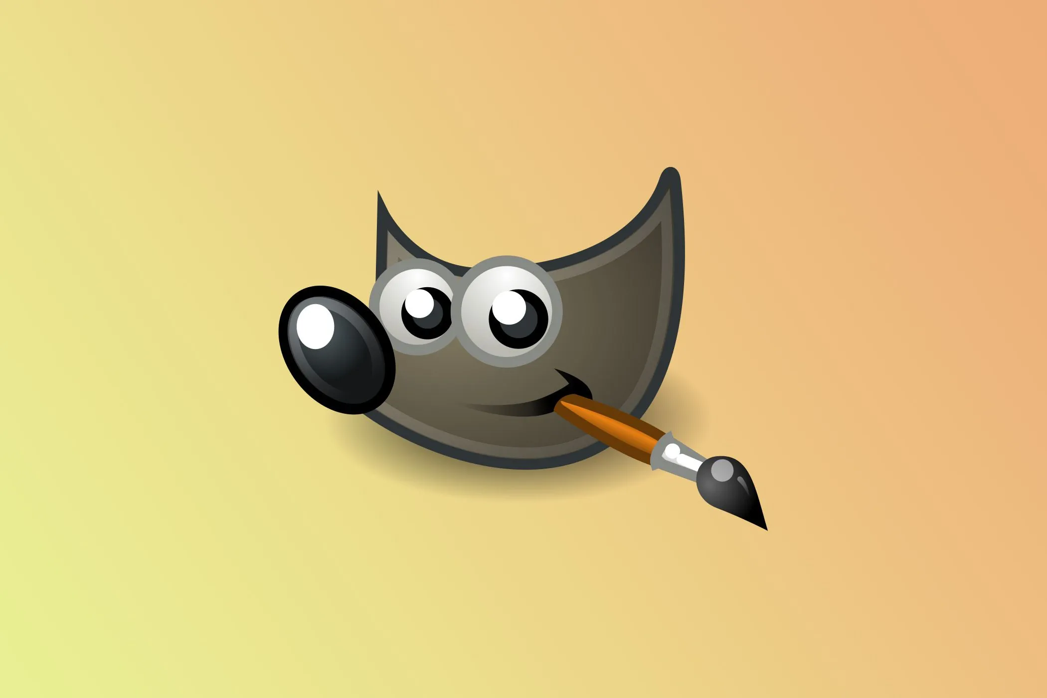 Logo GIMP màu đỏ tím trên nền đen, tượng trưng cho phiên bản GIMP 3.0 vừa được phát hành